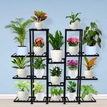 TrustBasket Orian Plant Stand (Black) | Premium Strong and Durable Flower Pot Stand for Home Garden, Outdoor Balcony Indoor Living Room Decor | Gamla Stand