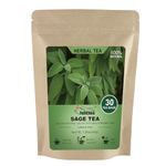 FullChea - Sage Tea Bags - 30 Count X 1.5g - Premium Natural Cut & Sifted Sage Leaf - Non-GMO - Caffeine-free