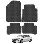 Car Mats for Hyundai IONIQ (2016-2020) Car Floor Mats Premium Rubber Tailored Fit Set Accessory Black Custom Fitted 4 Pieces with Clips - Anti-Slip Backing, Heavy Duty & Waterproof