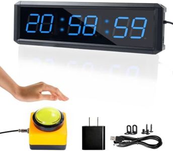 BS-MIAOBO Independent Button Type 1.5-inch Fitness Room Rest Timer, Suitable for Gym Exercise/School/Home Exercise/Boxing Gym/Indoor Rock Climbing (1.5 inch 6-Digit Blue)
