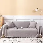 VClife Chenille Gray Couch Cover Se