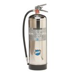 Buckeye 50000 Stainless Steel Water Pressurized Hand Held Fire Extinguisher with Wall Hook, 2.5 Gallon Agent Capacity, 7" Diameter X 9" Width X 24-1/2" Height