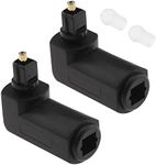 VGOL 2Pcs Optical 90 Right Angle Adapter Optical Audio Connector Adapter Electrical Accessories for HDTV Home Theater System Sound Bar 33.5mm