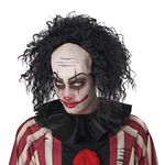 California Costumes Men's Clown Pattern Bald Cap Wig Costume, Black, One Size