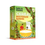 Tots & Moms Multigrain Raw Kerala Banana Cereal 200g for kids - Rich in Iron and Calcium | also with Pulses, Dry Fruits & Nuts | Weight Gaining Creamy Healthy Porridge Mix