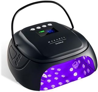 Makartt UV Nail Lamp – 30W Fast Curing UV Light with Handle Rechargeable Cordless Nail Dryer for Gel Nail Polish with 45 Beads Dual Lights 4 Timers LCD Smart Sensor for Nail Art Design(Matte Black)