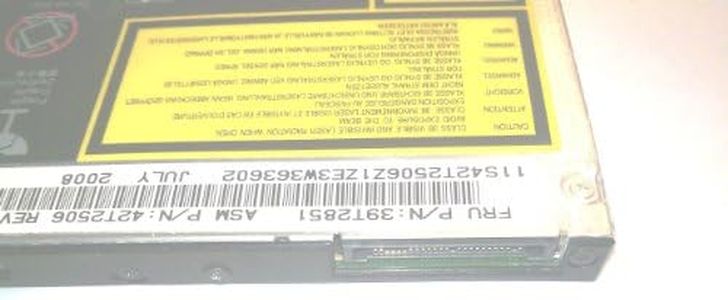 IBM Lenovo Thinkpad Ultraslim Multi Internal DVD Burner For Part Numbers 42T2506, 39T2851, 39T2507, 39T2570, 39T2579, 39T2677, 39T2676, 3P3342, 13N6768, 13N6769