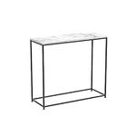 Safdie & Co. - Metal Console Table, Marble Black Console Tables for Entryway, Use As Doorway Table, Narrow Bar Table, or Accent Furniture for Decorating Foyer, 12 x 28 x 31 Inches