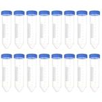 ULTECHNOVO Centrifuge Tubes 50ml, 50 Pack Conical Tubes Sterile with Screw Caps, Polypropylene Container with Graduated and Write Marks, Vial Test Tube for Lab Science Experiments