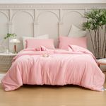 BOHOPOPM Ultra-Soft Blush Light Pink Comforter Set Full Size for Girls Women - Cozy PolyCotton - 1 Down Alternative Comforter & 2 Pillowcase - All Season Lightweight Comfy Bed Blanket Bedspreads Quilt