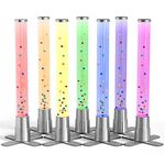 Playlearn 24" Bubble Tube Lamp with Acrylic Colored Beads - 7 Changing Colors - USB - Easy Setup – Sensory Bubble Lamp - Sensory Lights for Autism