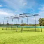 FORTRESS Trapezoid Baseball Batting Cage Kit - Complete Cage, Connector Set, and Premium Net Package for Ultimate Performance! (Complete Cage [External Net], 35ft)