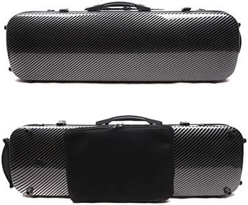 4/4 New violin Case Carbon fiber Fiberglass Oblong case Strong Light Full size music Sheet Bag (black)