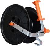 Gallagher Economy Electric Fence Reel | Holds 1640' Poly Wire and 656' of 0.5" Tape | Zinc Coated Frame | Positive Locking Ratchet Mechanism | UV Stabilized