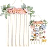 POVETIRE Hair Accessory Organizer - Bow and Clip Holder for Girls' Nursery Wall Display and Storage