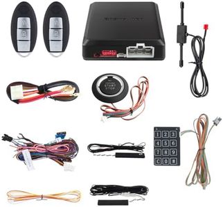 EASYGUARD EC002-NI Smart Key car Alarm System Remote Engine Start Push Button Start Touch Password Entry Universal Version Hopping Code FSK Technology