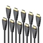 MOSIMLI HDMI Cable 4FT, 5-Pack, 4K@60Hz UHD High Speed HDMI Cable Male to Male Adapter for ARC & CL3 Rated | for Soundbar, Laptop, Monitor, PS5, PS4, Xbox One, Fire TV