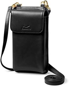 Claasico Womens Crossbody Wallet & Phone Case | iPhone/Samsung/LG Magnet Cell Pouch & Handbag, Black