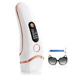 Glattol IPL Laser Hair Removal Device - 3 in 1 & Long Lasting & Full Body Use, at-Home Hair Removal Device for Women and Men, 9 Levels, 2 Flash Modes, 999,900 Flashes