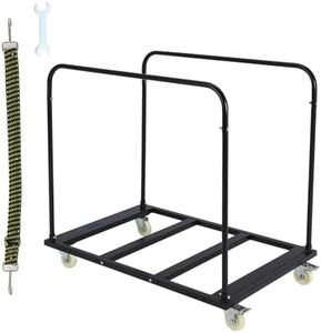 Folding Table Cart Rack, 1500 LBS Panel Dolly Cart with 5" Swivel Casters, 10 Table Capacity, Heavy-Duty Drywall Sheet Cart, Handling Wall Panel, Sheetrock, Lumber for Garage, Home, Warehouse