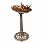 Kingfisher Bronze Effect Plastic Bird Bath