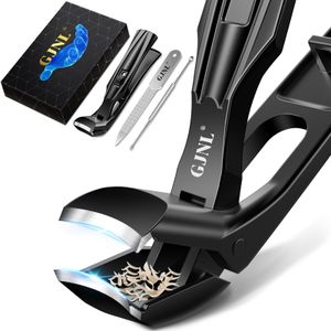 Heavy Duty Toenail Clippers for Seniors – Wide Jaw, Angled Head, Catcher