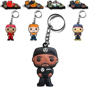 Racing Driver Car Key Chain Keychain Auto Tire Compatible with Formula One F1 Team Fan Gift Accessory, Mr Lewis