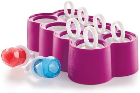 ZOKU Ring Pop Molds, 8 Silicone Popsicle Molds with Ring Sticks and Drip Guards, Easy-Release Silicone Ice Pop Mold Makes Gem, Jewel and Heart-Shaped Ice Pops, BPA-free