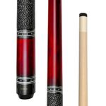 Short Kids Cue Stick LCS, Canadian Hard Rock Maple, 13mm Hard Tip, Choice of Length/Style (L9S 48" Red)