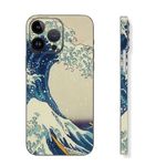 CXWITHY Skin Wrap for iPhone 15 Pro Max, Phone Decal Sticker for iPhone15 Pro, Full Protective Film for iPhone 15 Back, Camera, Frame - Not Phone Case (Sea Wave, 15 Pro Max)