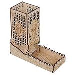 CZYY Dice Tower with Tray Wood Lase