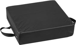 DMI Comfort Seat Cushion for Soft and Firm Support on Wheelchairs, Office Chairs, Dining Chairs and Stadium Seats, Standard Foam, 16 x 16 x 4, Black