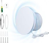 WiseWater Bathroom Round Exhaust Fan, 140CFM 35dB 6'' Duct 8.3" Panel ABS Vent Fan Wall-mounted Extractor Fan with Accessories for Bathroom, Laundry Room, Bedroom, Office