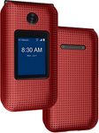 Case for ZTE Cymbal 2 Flip Phone, Nakedcellphone [Grid Texture] Slim Hard Shell Protector Cover for ZTE Cymbal U, Z2335CC, Telstra Flip 3, Z2335T, Z2335CA - Red