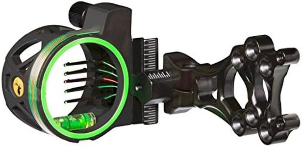 Trophy Ridge Volt 5 Pin Archery Bow Ambidextrous Sight - 5 Ultra-Bright Horizontal .019 Fiber Optic Pins, Bubble Level, Green Hood Accent for Quicker Sight Acquisition, Fiber Wrapped Pin Guard