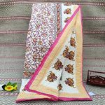 LushHavenDecor Single Bed Jaipuri Razai Pure Cotton Jaipuri Rajai Ac Quilt for All Season Soft Breathable Cotton Quilt Comforter 55 x 85 inch Olive Green and Pink, 2