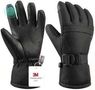 Pnosnesy Ski Gloves, Waterproof Snow Gloves Thermal Breathable Winter Gloves, Windproof Touchscreen Cold Weather Gloves for Men Women Kids