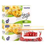 WRAPOK Small Freezer Sandwich Bags Ziplock Snack Food Lunch Boxes Reusable Bag for School Kids - 6.3 x 4 Inch(200 Count)