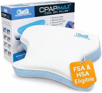 Contour CPAPMax Cooling Gel - CPAP Pillow for Side, Back and Stomach Sleepers with Adjustable Memory Foam - Pillow for CPAP Users, Sleeping with Mask