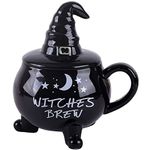 Vencer 14 oz The Nightmare Before X-mas Witches Brew Coffee Mug,Halloween Coffee Mug,Halloween Witchy Mugs,Tea Cup,Novelty Ceramics Mug With Lid,DE-VCM-002