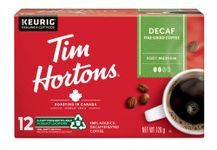 Tim Hortons Decaf Coffee, Single Serve Keurig K-Cup Pods, 12 Count