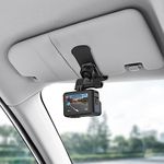 SUREWO Car Sun Visor Mount, Quick Clip Sun Visor Mount with Universal Ball J Hook Compatible with GoPro Hero 13 12 11 10 9 8 7 6 5 Black,DJI Osmo Action 3,AKASO and More