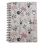 Printykins Panda Notebook – A5 / 21cm x 15cm / Wirebound/Lined and Plain / 100 pages/Childrens Notepad/Kids Notebook/Girls Sketchbook/Ladies journal/Panda Inspired/Panda Gift