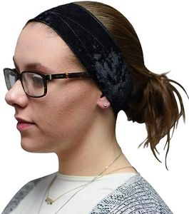 Wrapunzel No Slip Headband For A Secure All-Day Fit. Use Under Wig or Headwrap to Keep Coverings In Place. Soft Snag Free Velour Band In Four Sizes - Handmade in the USA