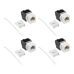 ECSiNG 4 Pcs CAT6a Keystone RJ45 Mo