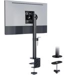 BONTEC Single Monitor Desk Mount for 13-34 Inch Screens, Supports up to 10kg, with Full Motion Adjustability, Dual Installation Options and Integrated Cable Management