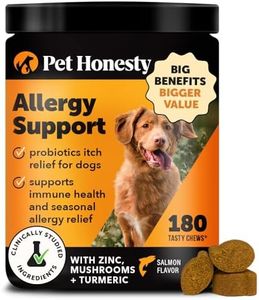 Dog Allergy Support Chews Max Strength, Omega 3 Salmon Fish Oil, Probiotic Supplement for Anti-Itch and Seasonal Allergies