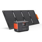 Jackery Solar Generator 100 Plus 40W Mini, 99Wh Portable power station with 40W Book-sized Solar Panel, LiFePO4 Battery 128W Output for Outdoors RV Camping Emergencies