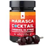 Gourmanity Cocktail Maraschino Cherries, Made from Italian Grown Marasca Cherries. Use in Manhattan, Old Fashioned, and Desserts (14.1oz Jar)