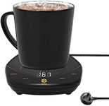 Coffee Mug Warmer, Electric Beverage Warmer, Smart Cappuccino Cup Warmer for Home Office Desk, Mug Warmer with 3 Adjustable Temperature Setting, 25 watt, Black